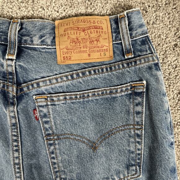 Vtg Levis 512 Jeans Women’s 11 S 28x29 High Waist Tapered Leg Denim Grunge Y2K - Picture 13 of 13